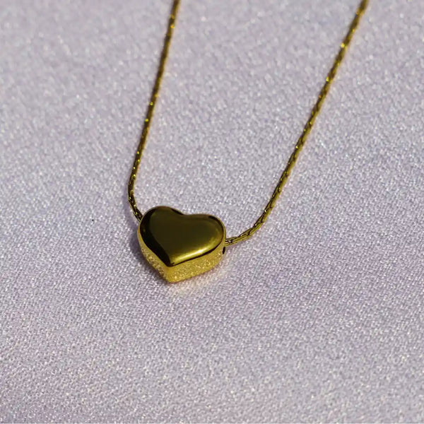 18K Gold-Plated Stainless Steel Heart Necklace